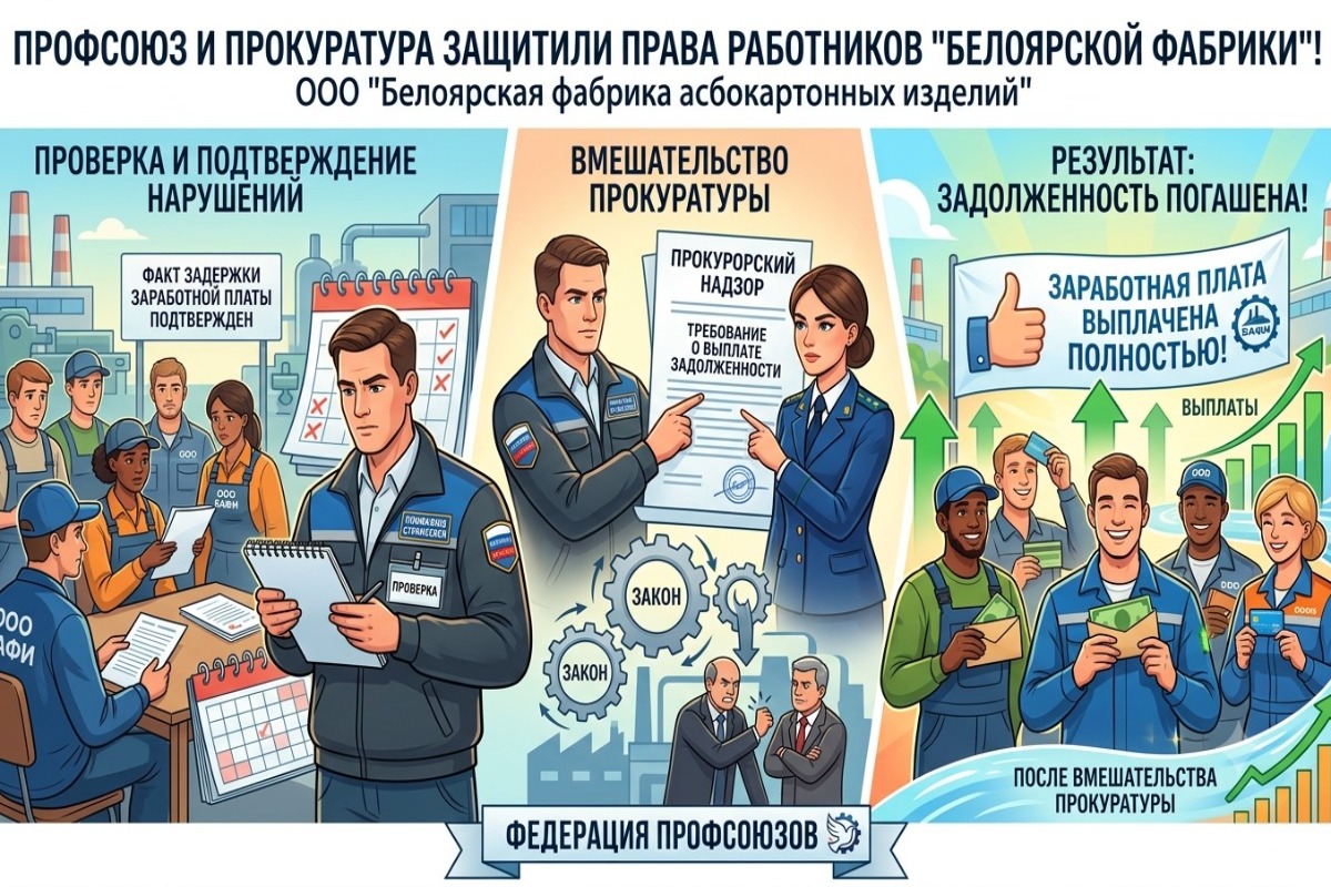 Профсоюзы добились погашения долга по зарплате на Белоярской фабрике